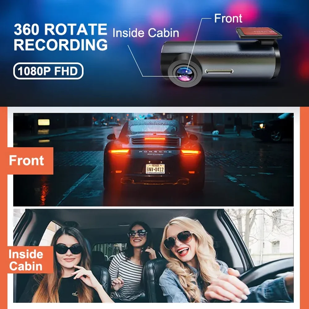 360 Degree Wifi Car DVR HD 1080P Dash Cam Auto Recorder Video DashCam 24H Parking Monitor Black Box Car Camera Driving Recorder