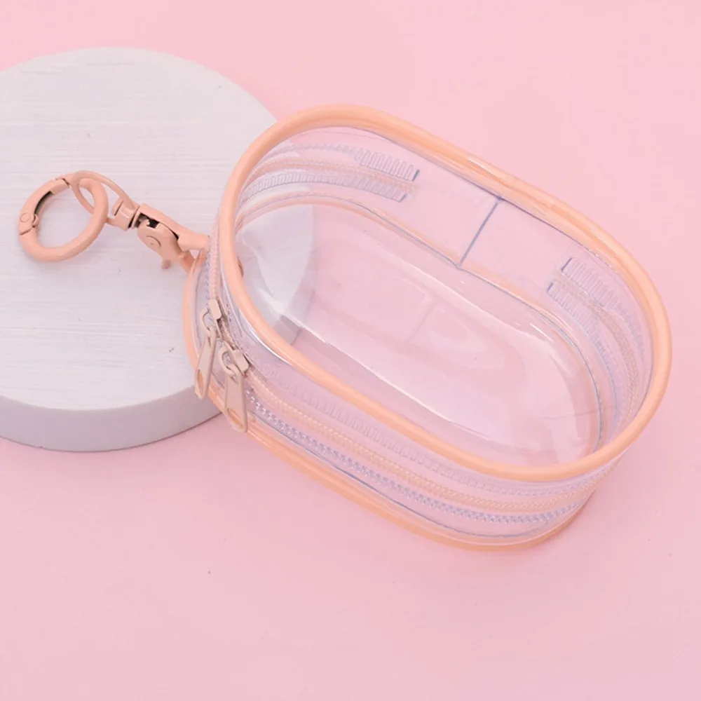 With Keychain Phone Charger Bag Transparent Anti Drop Data Cable Storage Bag Portable PVC Digital Storage Bag Phone Charger