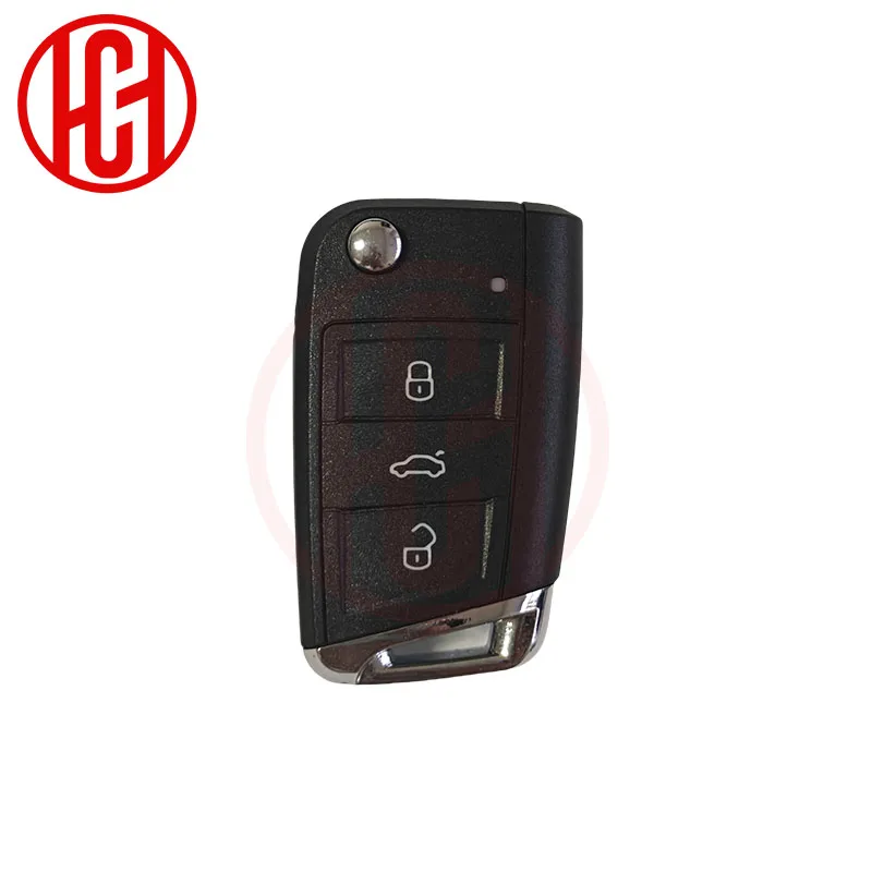 Obudowa kluczyka samochodowego z 3 przyciskami do Volkswagen Tiguan VW Golf MK7, Skoda Octavia A7, Seat Leon Ibiza Altea, ostrze HU66/HU162T