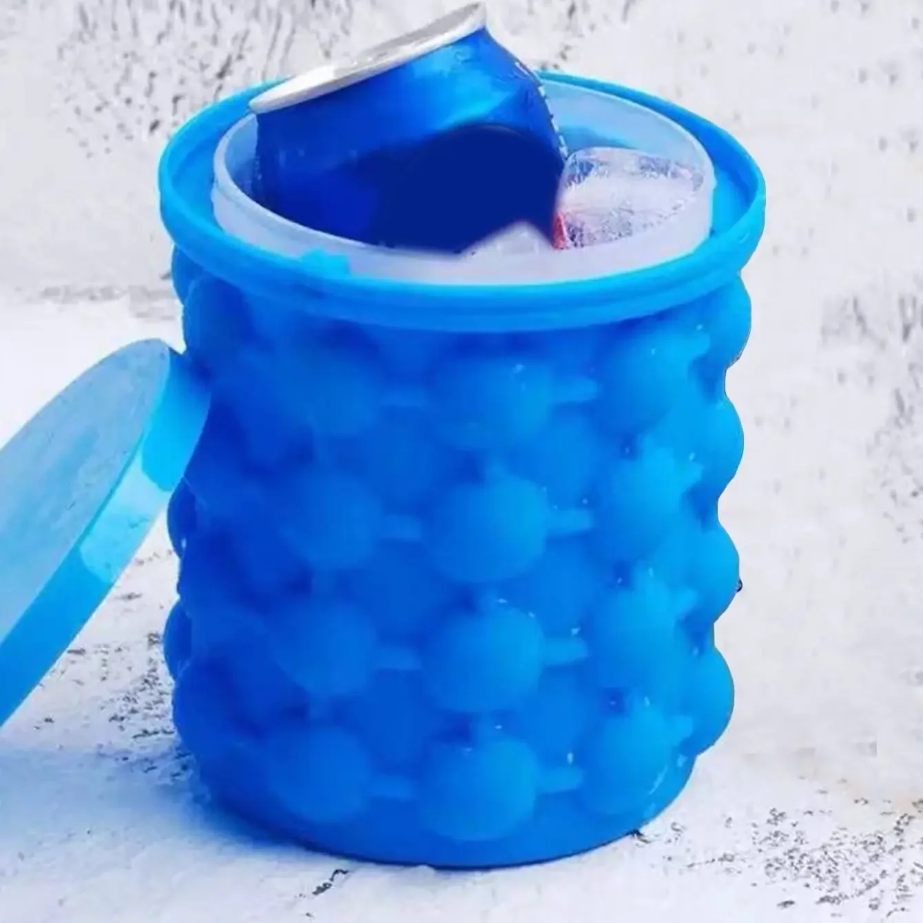 صانع مكعبات الثلج من السيليكون ، دلو محمول ، مبرد نبيذ ، خزانة بيرة ، توفير المساحة ، أدوات المطبخ ، تجميد شرب الويسكي