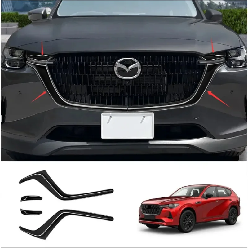

Car Accessories High quality ABS car front grille barbecue grill side decorative strip For MAZDA CX-60 CX60 2022-2025,Car covers