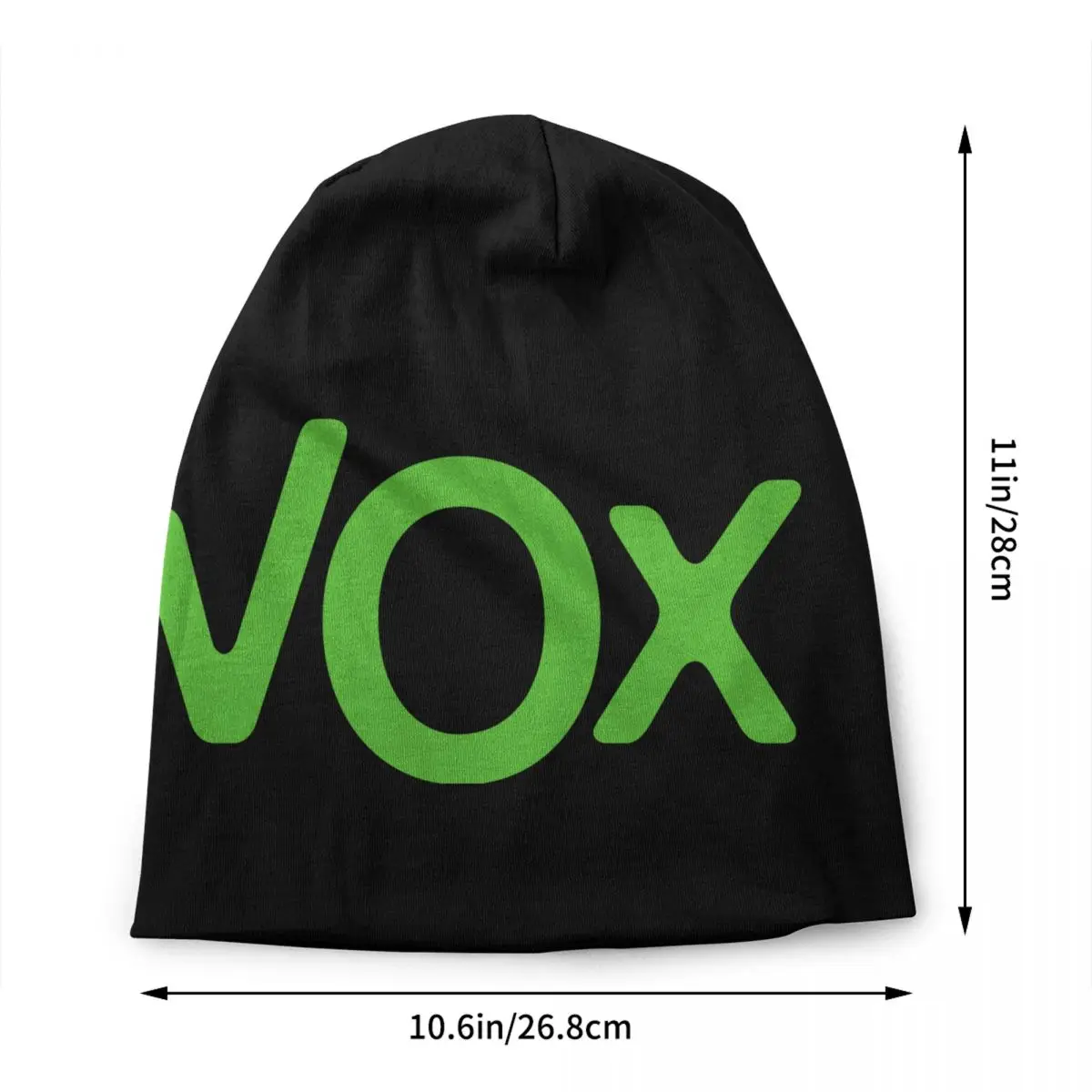 Custom Espana Vox Logo Skullies Beanies Caps Hip Hop Winter Knitted Hat Unisex Adult Spain Political Party Spanish Bonnet Hats