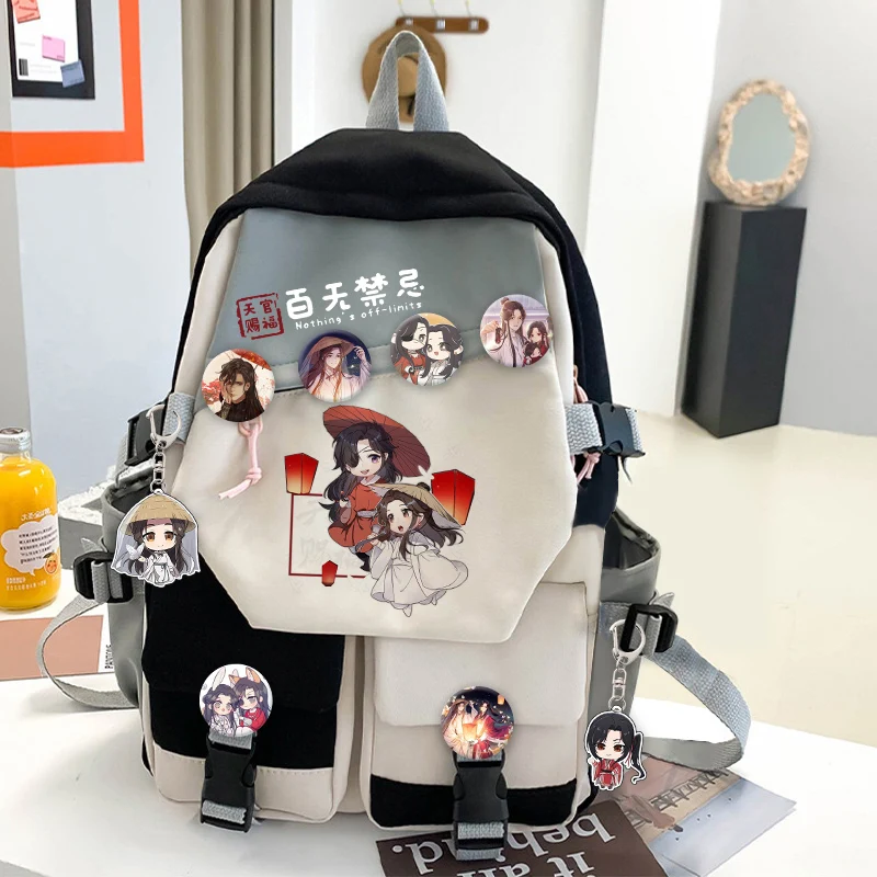 Heaven Official’s Blessing Anime Backpack Hua Cheng Xie Lian Cosplay Large Capacity School Bags Students Men Women Gift