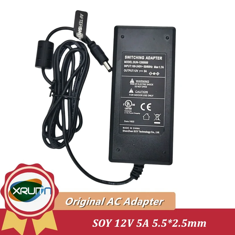 Genuine SUN-1200500 Switching AC Adapter For MSI OPTIX MAG27CQ AG32CQ AG32C AG32CQ Msi MAG271R MONITOR Power Supply 12V 5A 60W