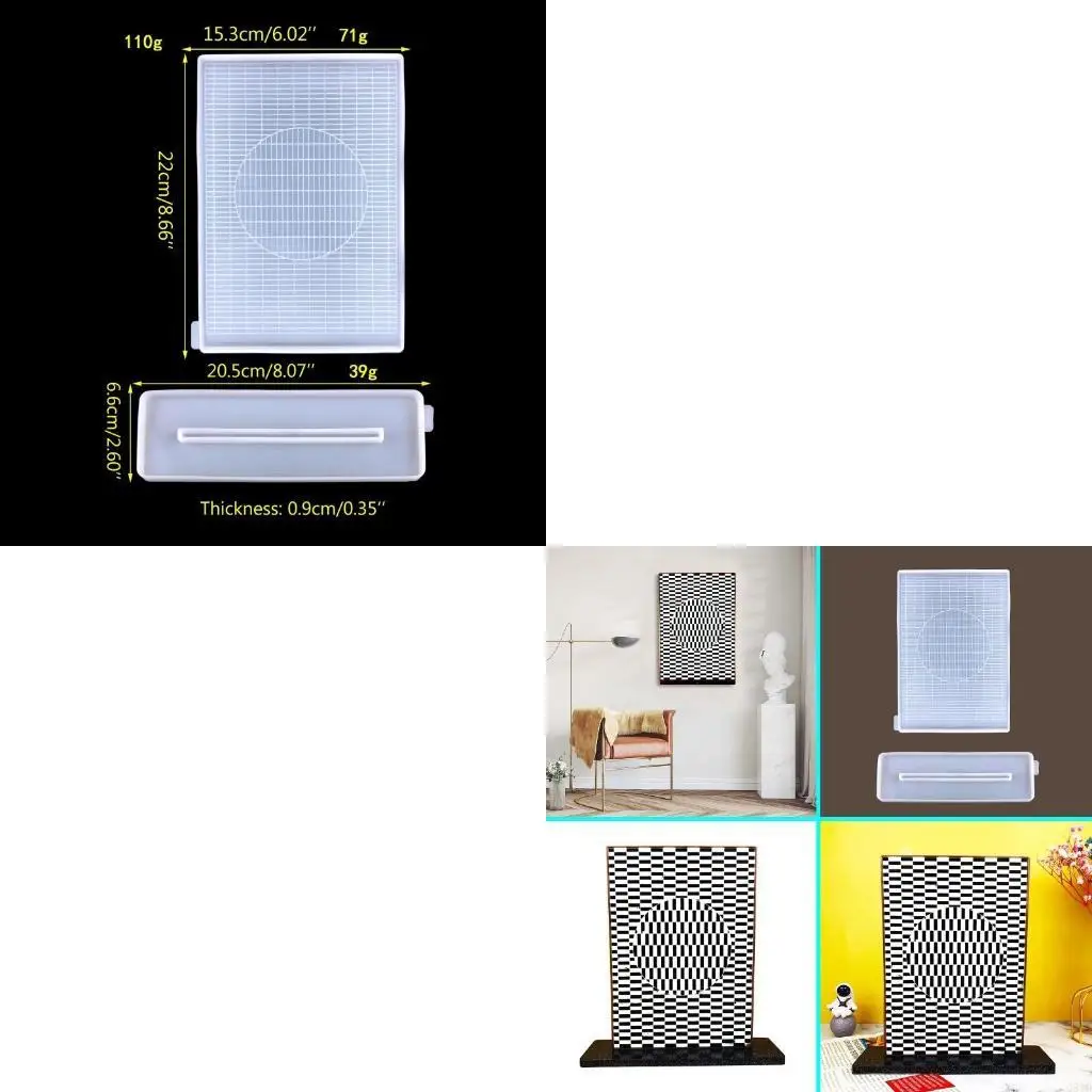 3D Illusion Effect Silicone Mold Charms Molds Ornament Casting Molds for DIY Crafts Making