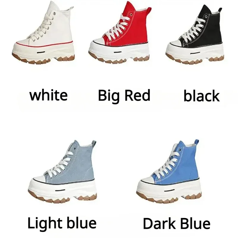 Ins2023 Sommer neue High-Top-Schuhe Japan Mode Höhe zunehmende Plattform Wave Bottom vielseitige lässige Turnschuhe Canvas Schuhe wo