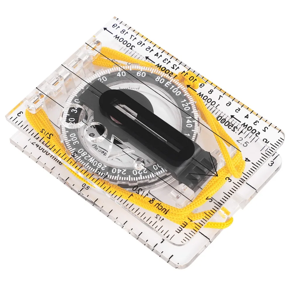 Durable Lightweight Orienteering Compass Transparent Ruler With Neck Strap Mapping Compass Navigation Compass Outdoor Navigation