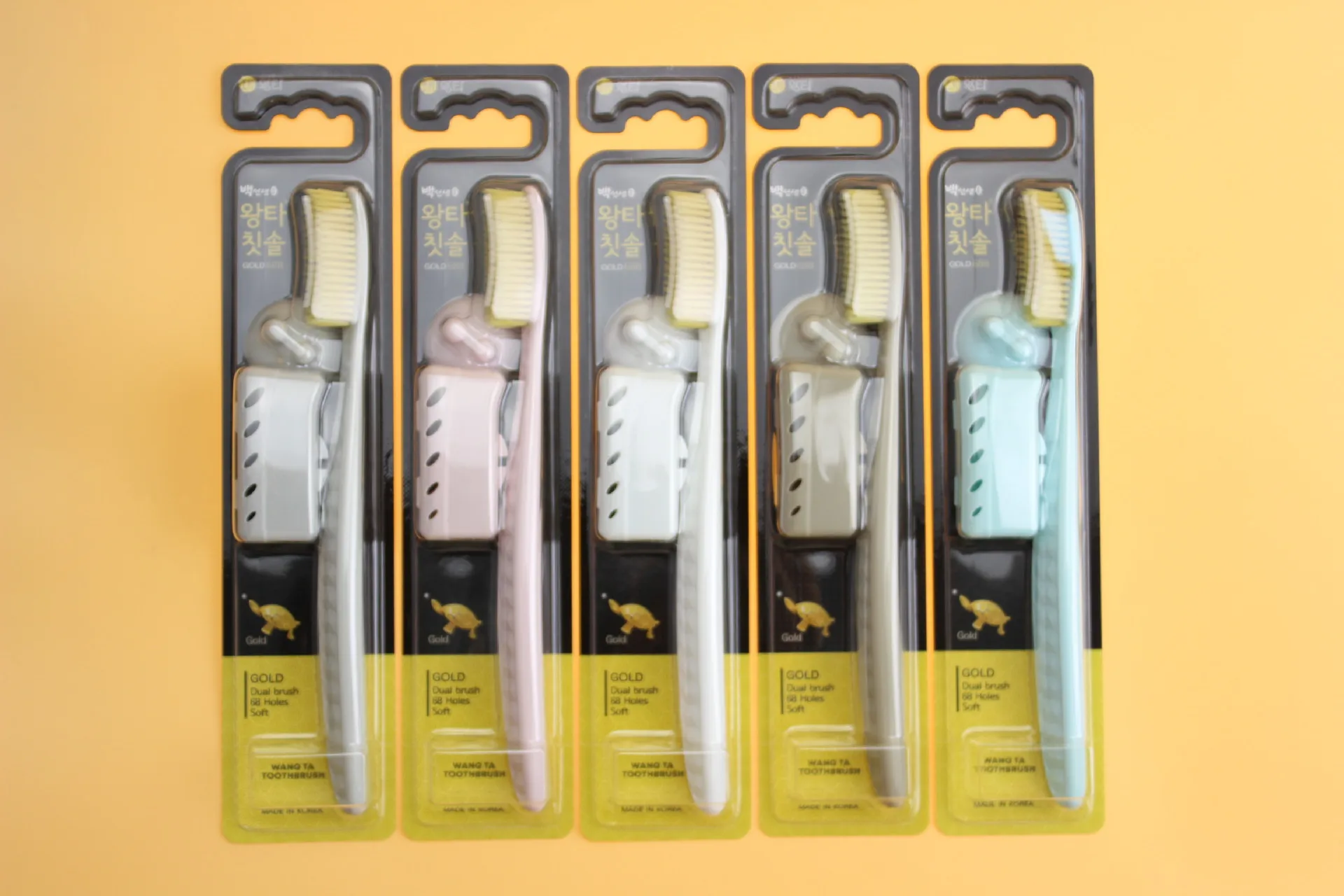 Gold Toothbrush Charcoal Toothbrush Adult Double Layer Soft Bristle Large Head Toothbrush Travel Portable Toothbrush