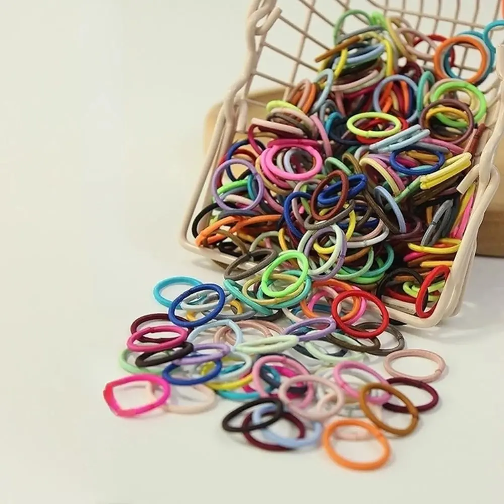 400PCS Baby Hair Ties Multicolors Elastic Hair Ties Small Thin Hair Ponytail Holders Hair Accessories Baby Girls Toddlers Kids