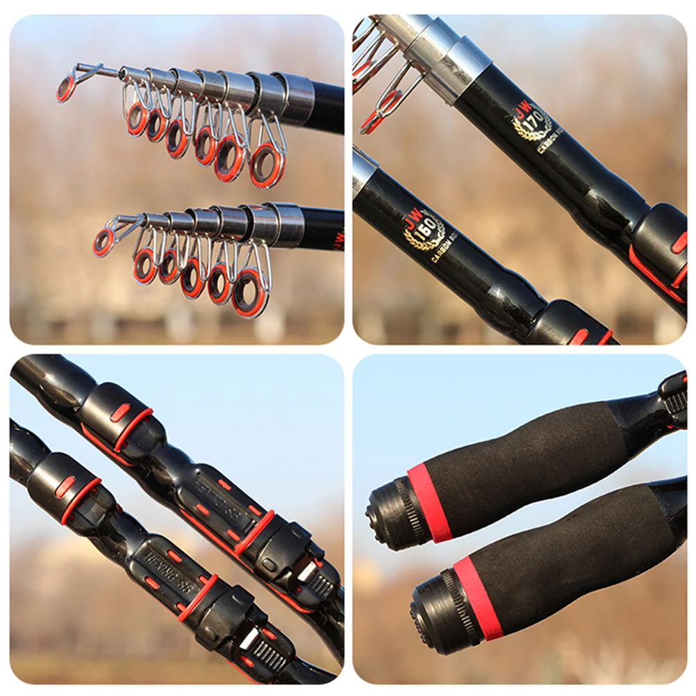 Compact Fishing Rod Portable Accessory Pocket FRP Material Folding Pole Professional Simple Design