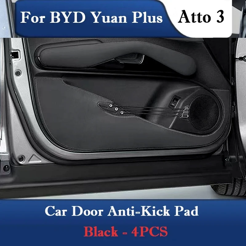 For BYD Yuan Plus Atto 3 2025 Car Door Anti Kick Sticker Door Panel Protective Anti Scratch Pad Interior Decor Accessories
