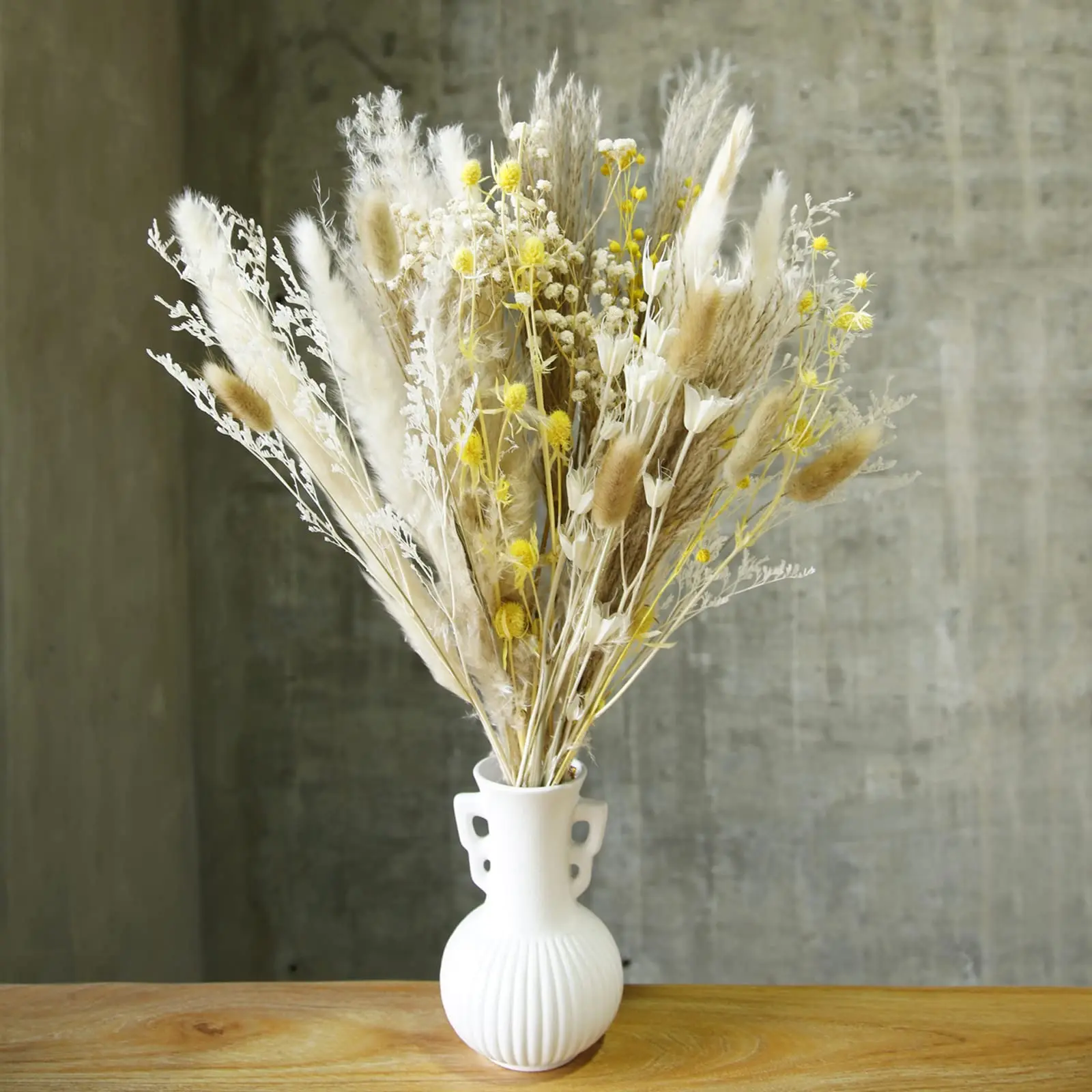 30pcs Pampas Grass Boho    Dried Flowers Bouquet Home Decor Fleurs Sechees Christmas Wedding Decoration Dried Flores Arrangement