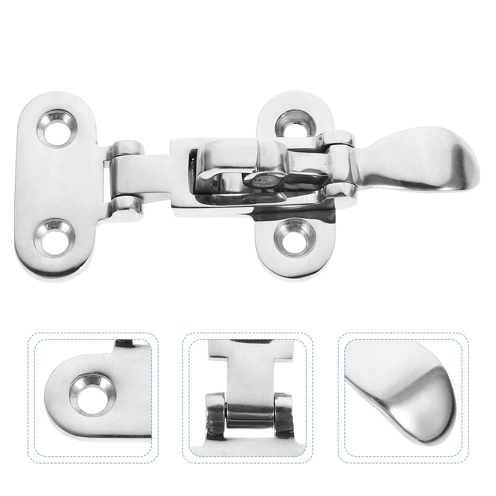 

Stainless Steel Hasp Lock Marine Boat Yacht Accessory Fastener Part Strong Corrosion Resistance High Polished Surface