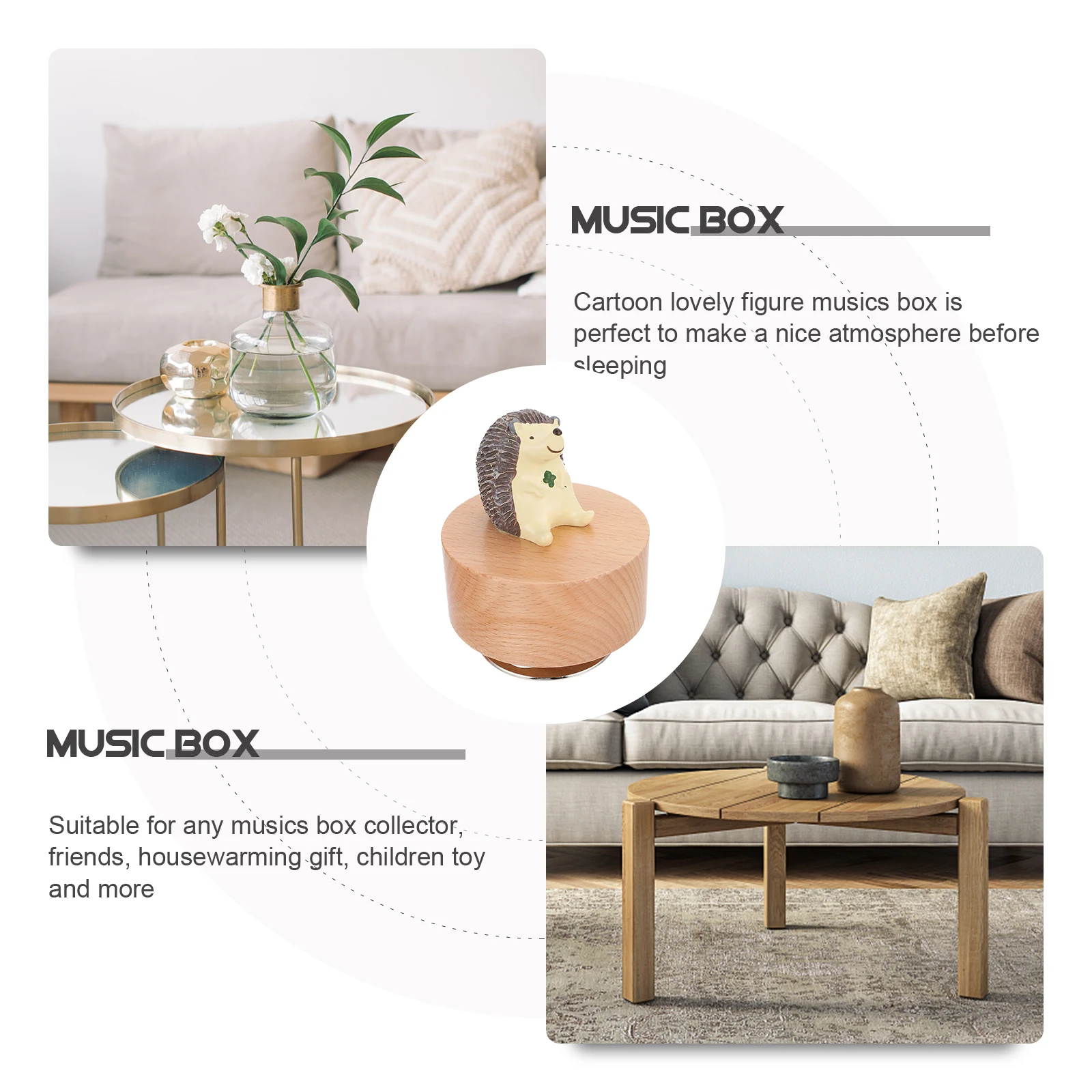 

Valentines Day Gifts for Friends Wooden Music Box Musical Box Musical Box Gift Cartoon Music Box