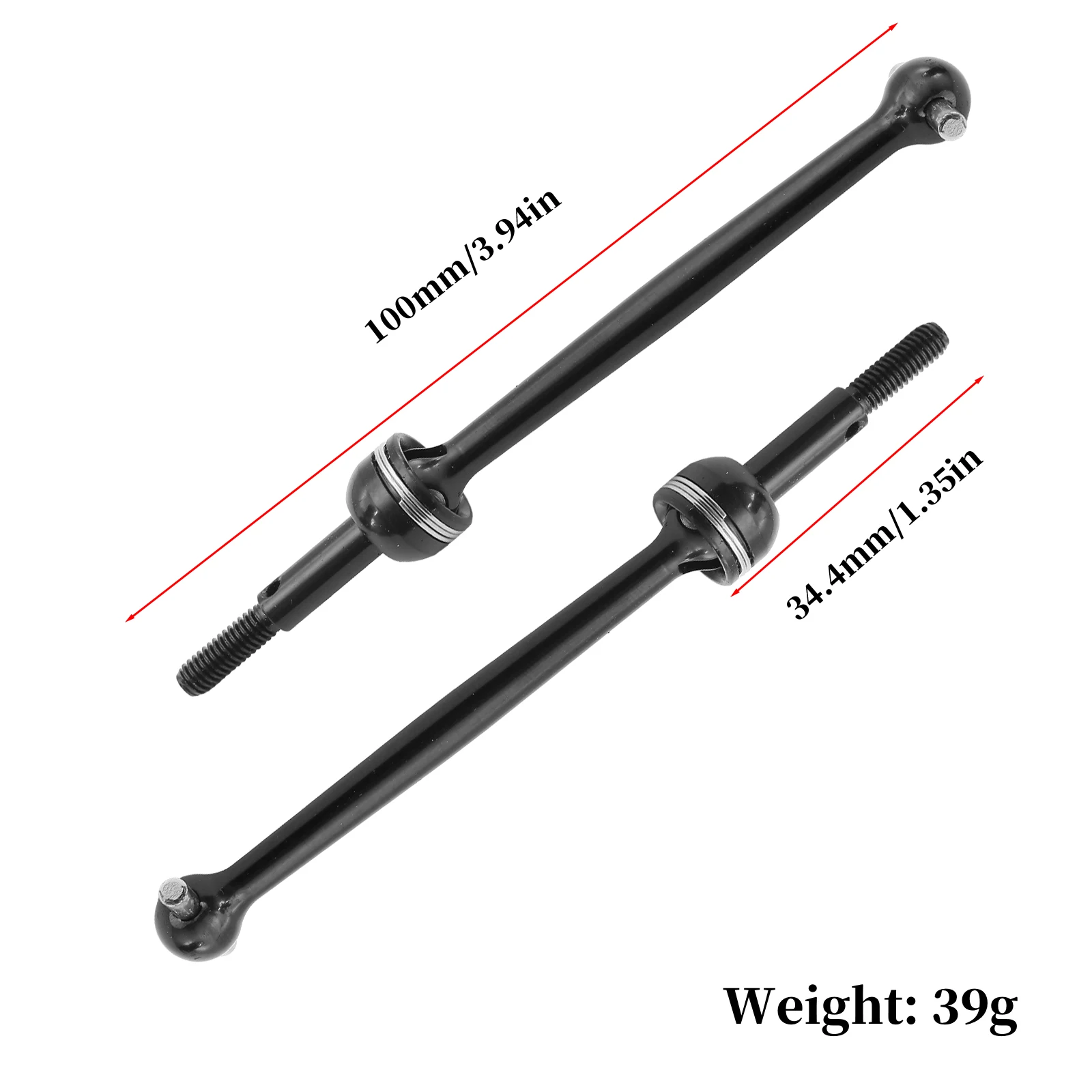 2pcs Steel Metal Drive Shaft CVD Driveshaft for Tamiya TT-02B TT02B 1/10 RC Car Upgrade Parts Accessories