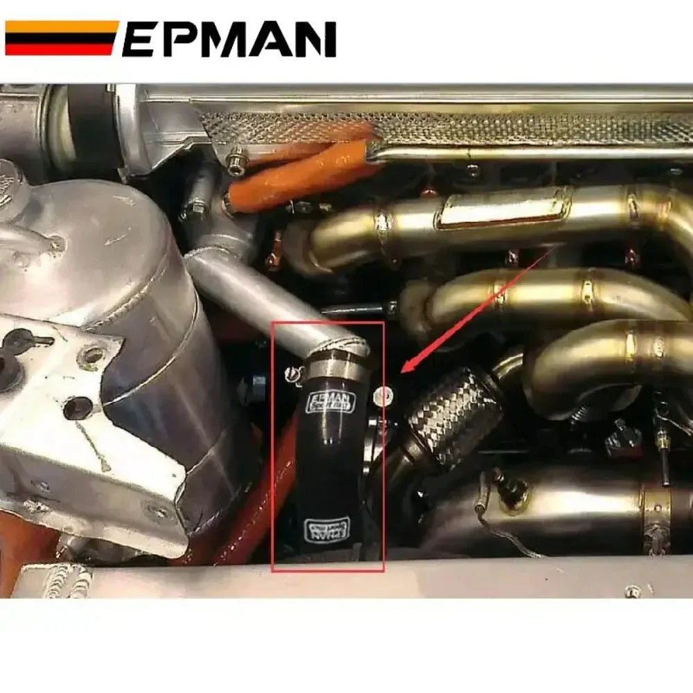 EPMAN 4-Ply Silicone 90 Degree Elbow Reducer Hose Black 63-80/76-80/76-83/76-89mm For BMW e39 EP-SS90R