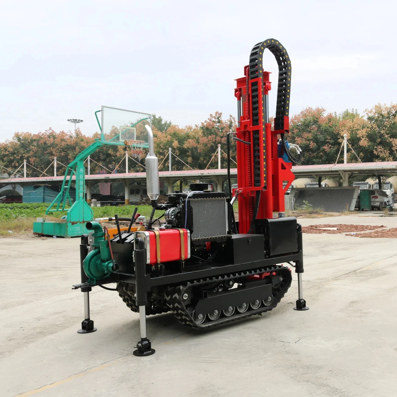 2025 المزدوج الطاقة رئيس صغير هيدروليكي الزاحف الروتاري روك أسفل ثقب آلة الحفر آلة بئر 35HP جهاز حفر آبار المياه