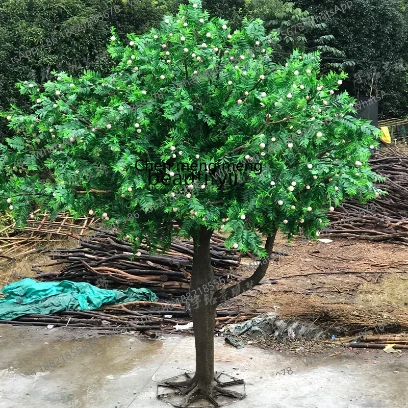 

SS ss7486 Simulation peach plum fake fruit tree fiberglass durian tree large outdoor customizer supermarket tropical decoration
