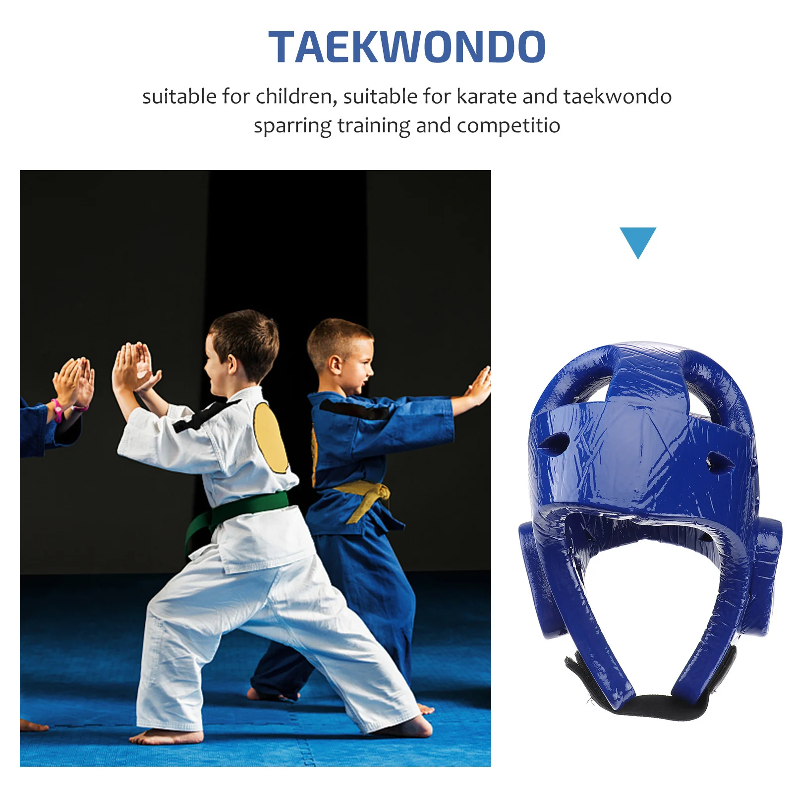 

Childrens Eva for Kickboxing Taekwondo Sparring Headgear Air Vented Ear Protection Lightweight Size M Blue