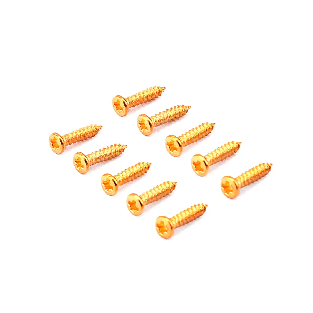 

50 PCS/Set Tuning Peg Screws Tuning Key Machine Heads Tuner Mounting Screws for Electric /Acoustic Guitar Bass (Golden)