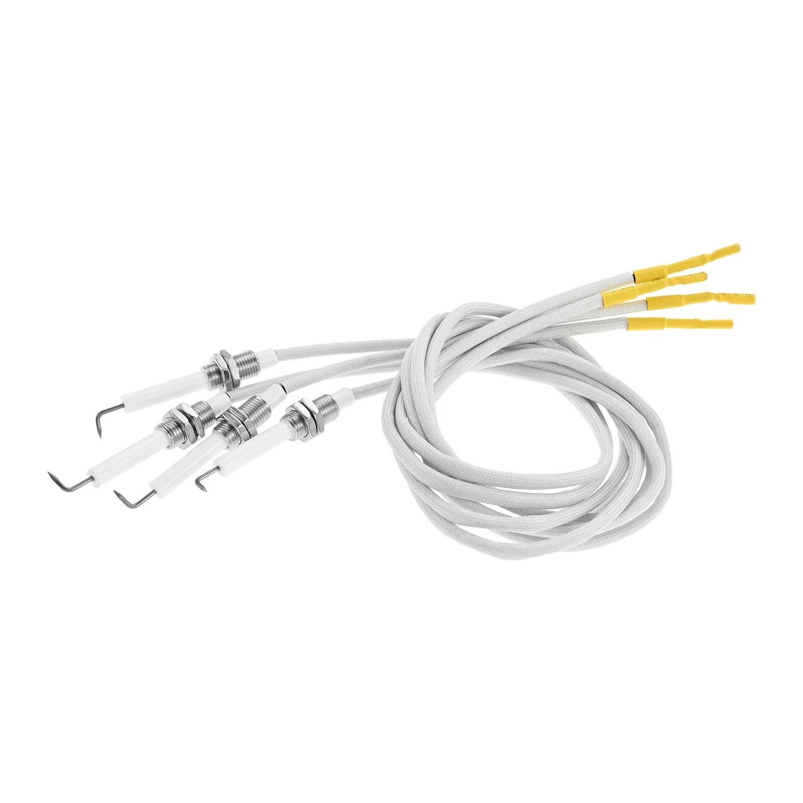 4pcs M10*1 Thread Igniter 27 Inch Ignitor Wire Ceramic Spark Plug Ignition Electrode for Fire Pit Burner Gas Grill Burner BBQ