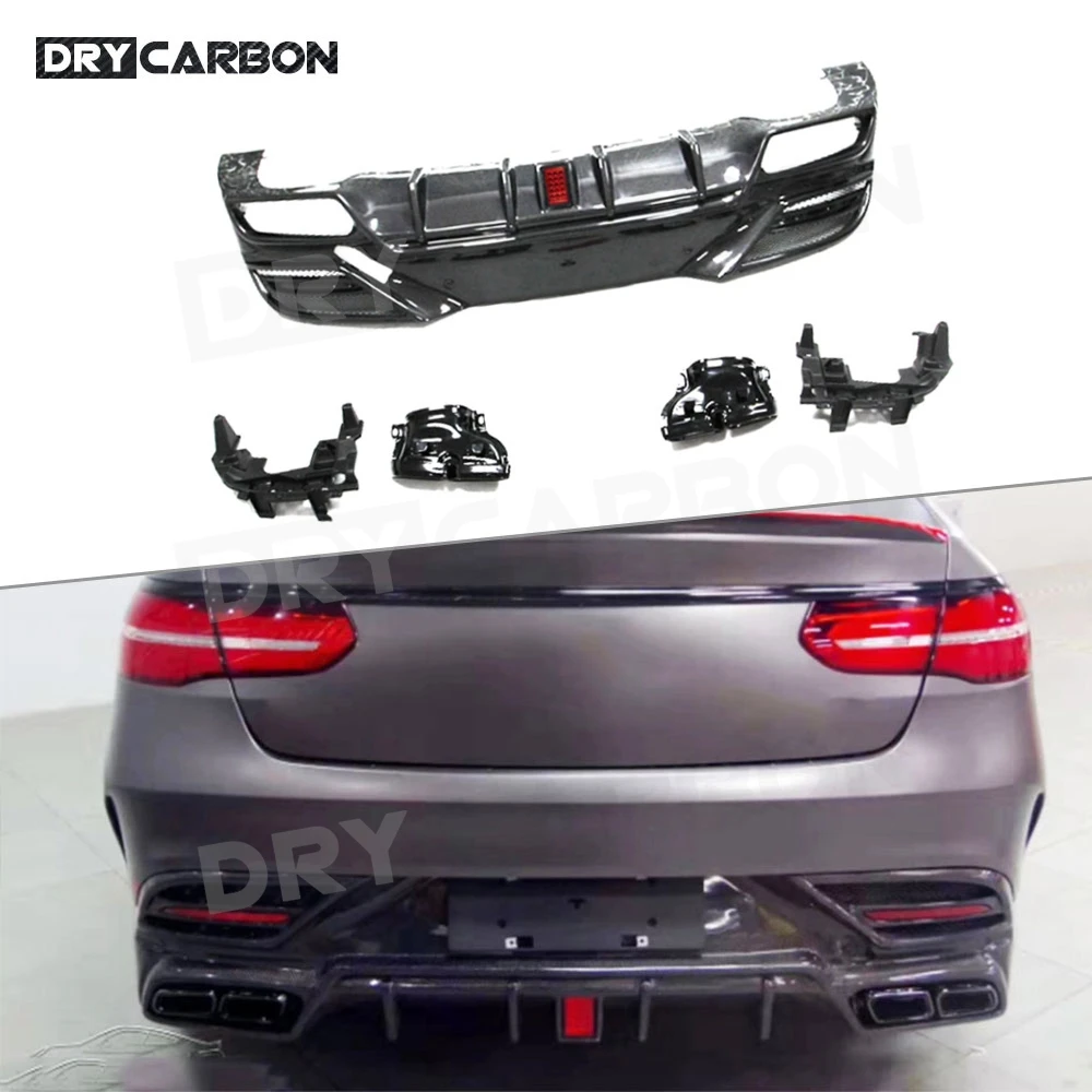 

Carbon Fiber Rear Lip Diffuser for Benz GLE Class W292 GLE350 GLE63 AMG Coupe 2016-2019 Rear Bumper Spoiler Car Styling Body Kit