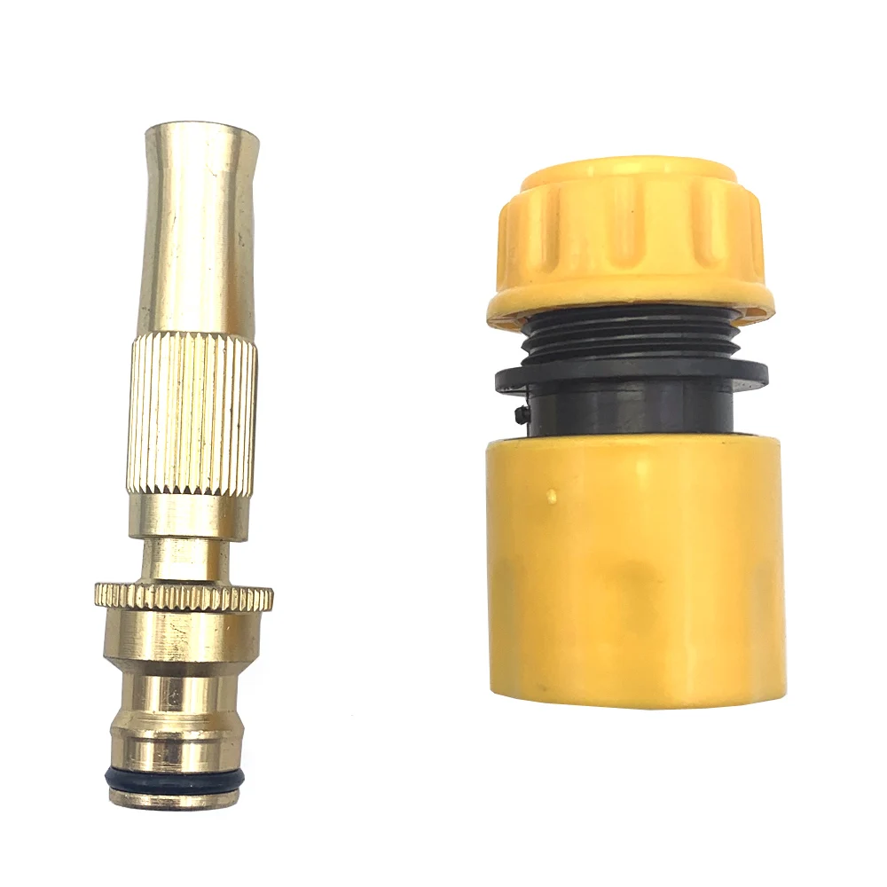 Adjustable High Pressure Squirt Water Gun Aluminum Alloy Spray Nozzle Spray Sprinkler Direct Atomizing Garden Hose connector