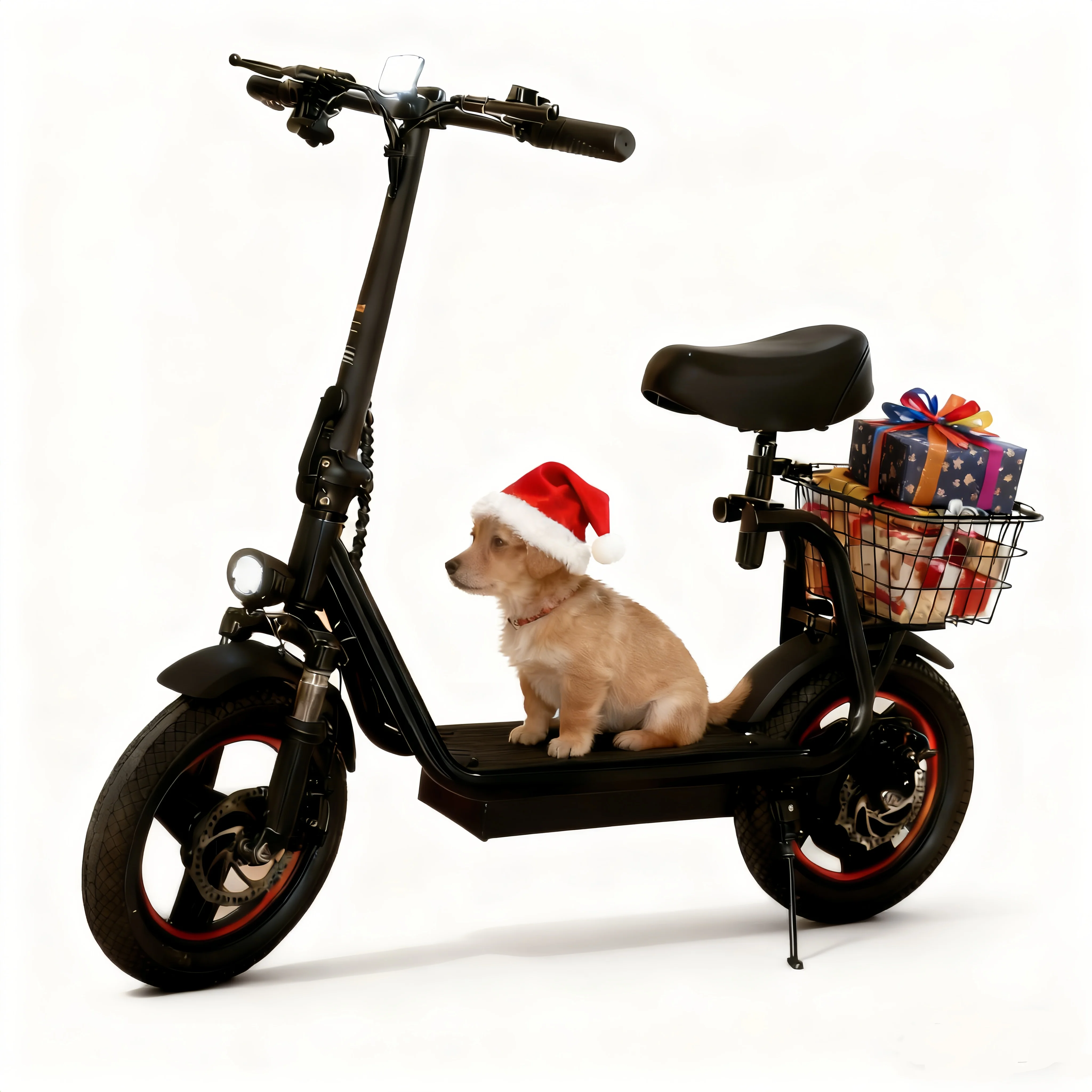 

Electric Scooter with Adjustable seat and Vegetable Basket