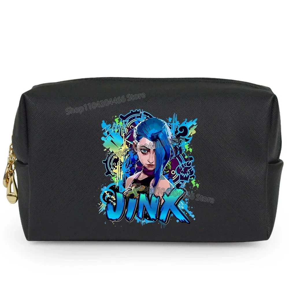 New Arcane Hand Bag Ladies Jinx Arcane VI Makeup Bag Lady Bags Waterproof Make Up Bags Trendy Cell Phone Purses for Female Gift