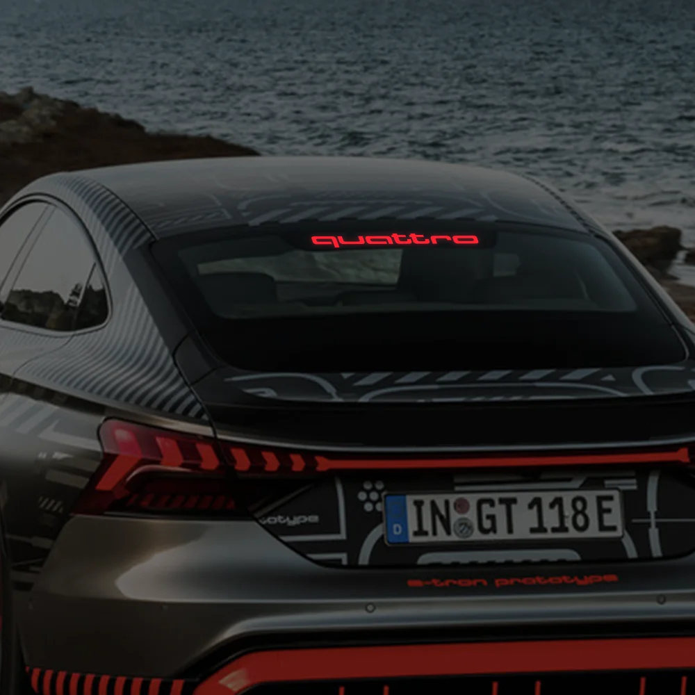 For Audi quattro RS Sline Sport High Mounted Stop Brake Lamp Light Car Warning Decor Sticker Car Styling External Accessories