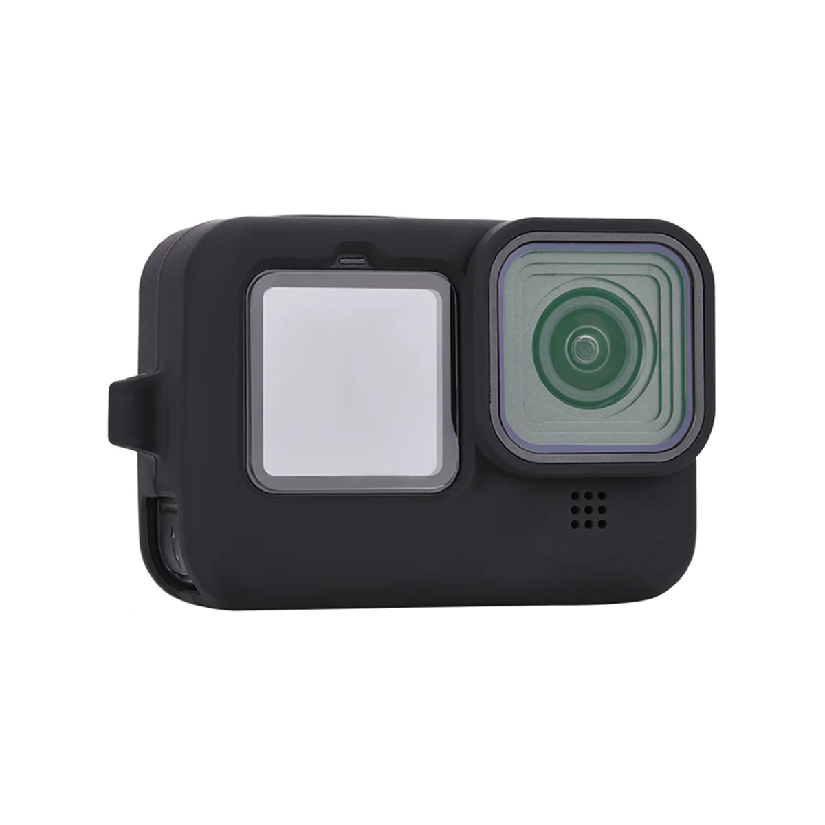 Silicone Case for GoPro Hero 12 11 10 9 Black Tempered Glass Screen Protector Protective Film Lens Cap Cover