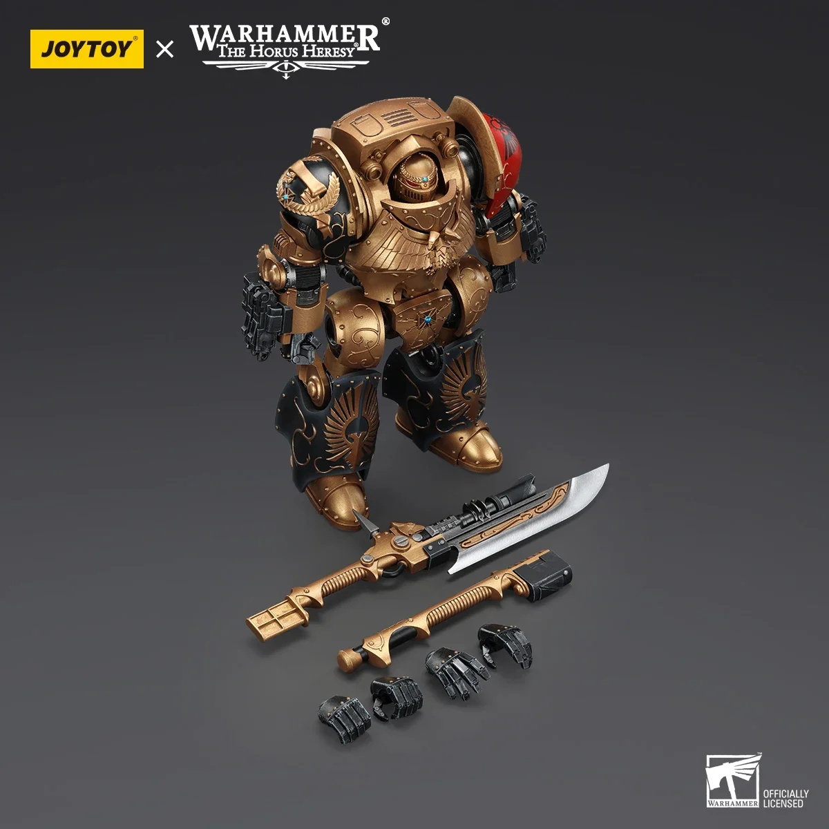 قبل البيع JOYTOY عمل الشكل Warhammer Legio Custodes محول-Achillus Dreadnought 1:18 Mecha نموذج الأولاد اللعب Warhammer دمية