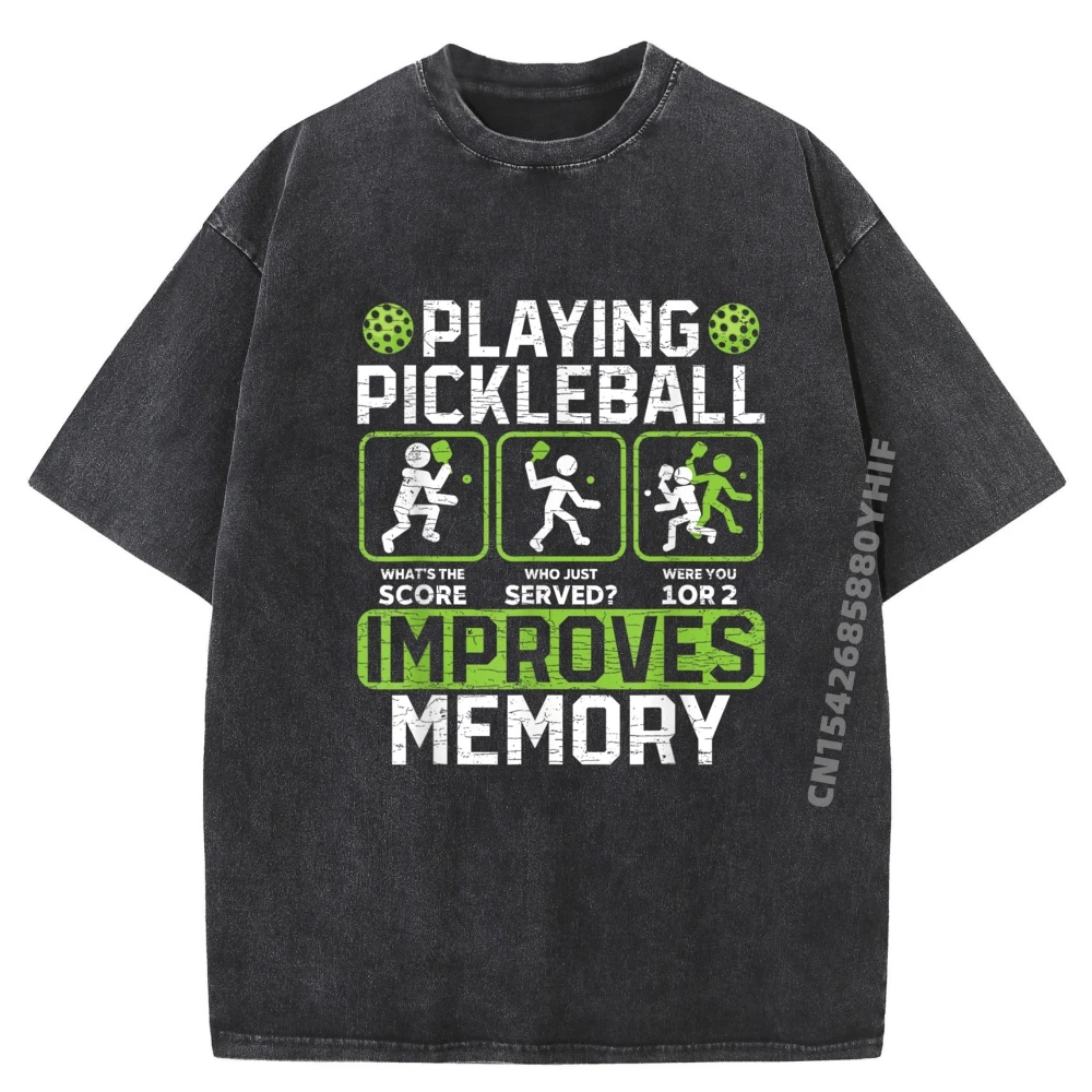 

Pickleball Player Paddleball игра Pickleball улучшает одежду с памятью для взрослых, брендовая одежда унисекс, стираная рубашка с принтом