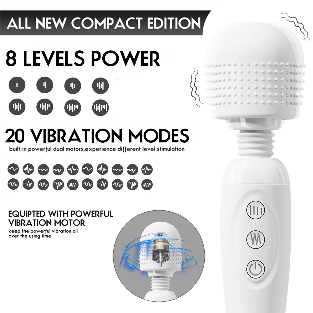 ผู้หญิงที่มีประสิทธิภาพ Magic Wand Vibrator เร้าอารมณ์ Big AV Stick หญิง G Spot Massager Clitoris Stimulator เพศผู้ใหญ่ของเล่นสําหรับหญิง