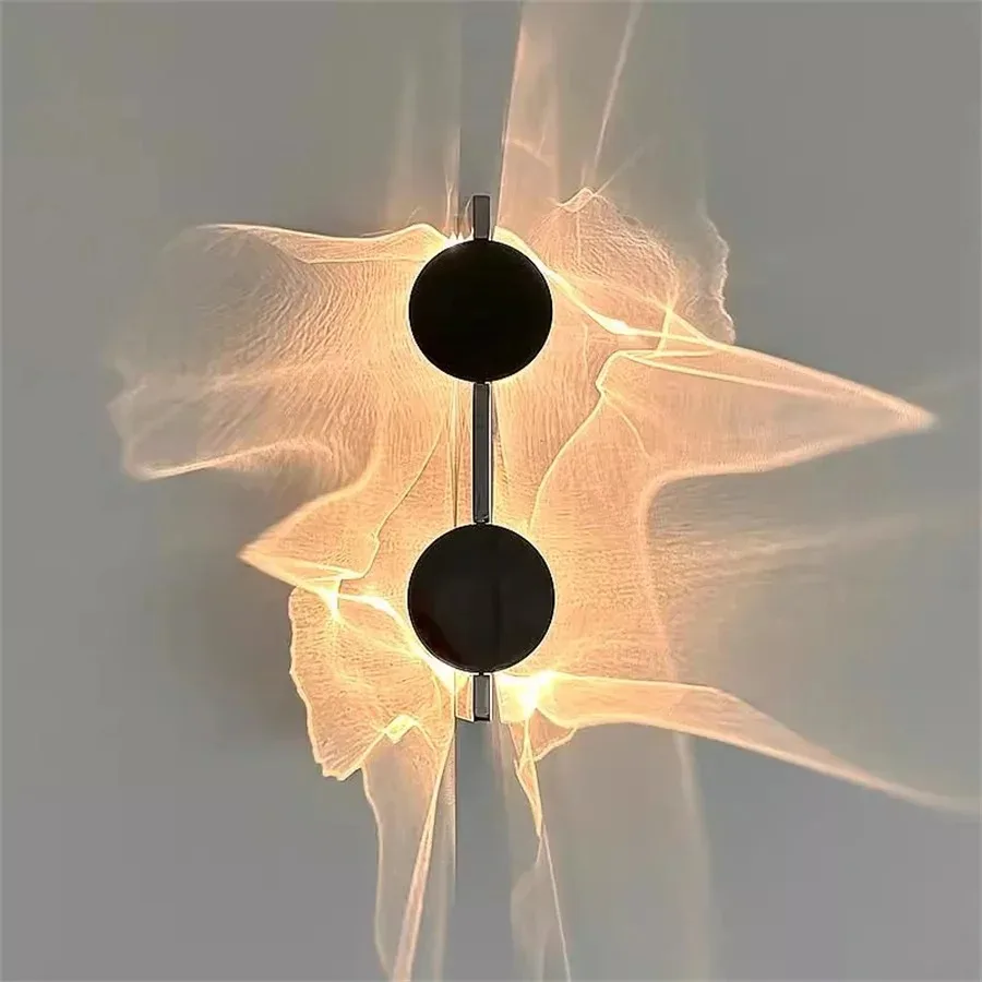 Creative Art Corrugated LED Wall Lamp Bedroom Bedside Shadow LED Wall Light Aisle Porch Corridor Atmosphere Sconces