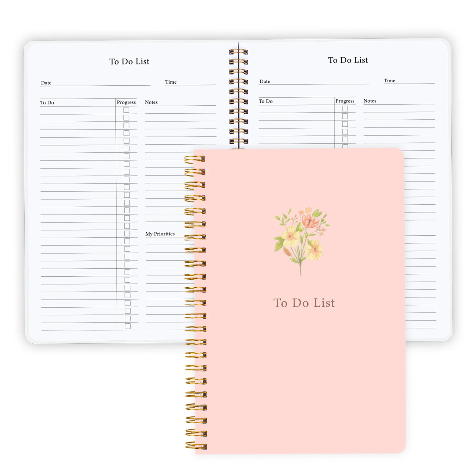 A5 Spiral Notebook Flower Diary Dotted Paper Fine Decoration Planning Book Diary 52sheets Stationery Gifts