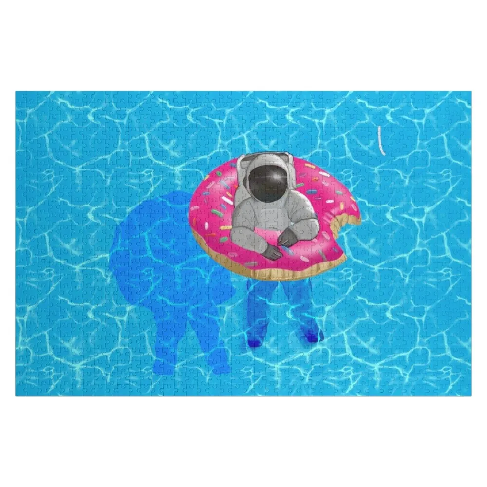

Astronaut in the Pool Jigsaw Puzzle Personalized Gift Customizable Child Gift Custom Child Custom Wood Puzzle