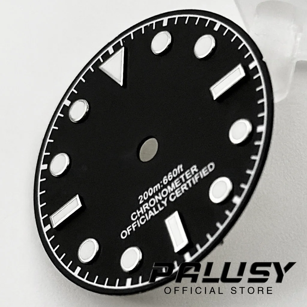 29mm Sterile Black Gray Watch Dial Luminous Watch Faces For NNH35 NH36 ETA 2824 2836 Miyota 8215 Mingzhu DG2813 3804 Movement