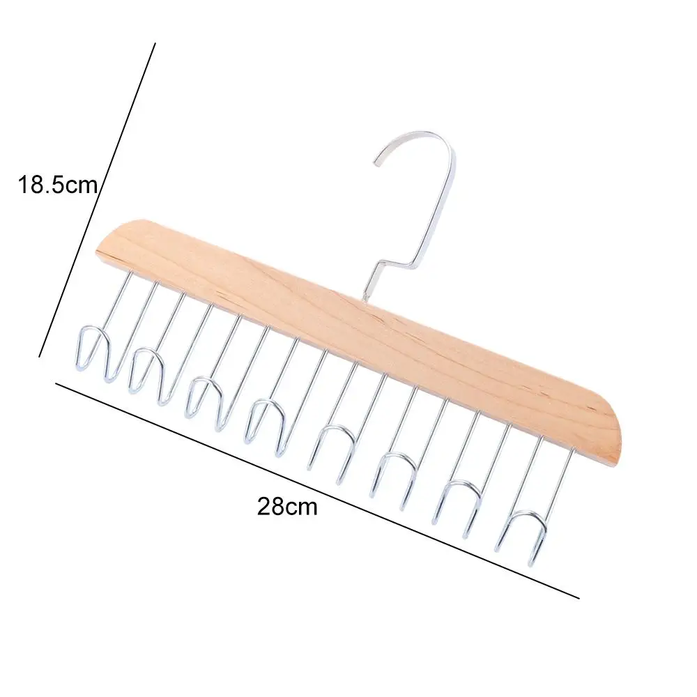 Appendiabiti per sciarpa rotante a 360 gradi appendiabiti per cintura da uomo in legno massello salvaspazio portaoggetti per gilet a tracolla