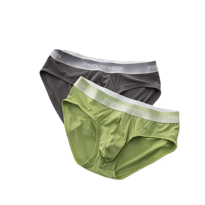 

Men's Bulge Briefs 40S Modal Solid Color Mid Rise Briefs, Soft Breathable U Pouch Underwear Minimalist Comfortable Sports Trunks