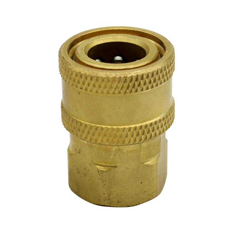 Conector De Latão Lavadora De Alta Pressão, Adaptador De Lavagem Fêmea, Conexão Rápida com Rosca M14 * 1.5, 1/4 pol