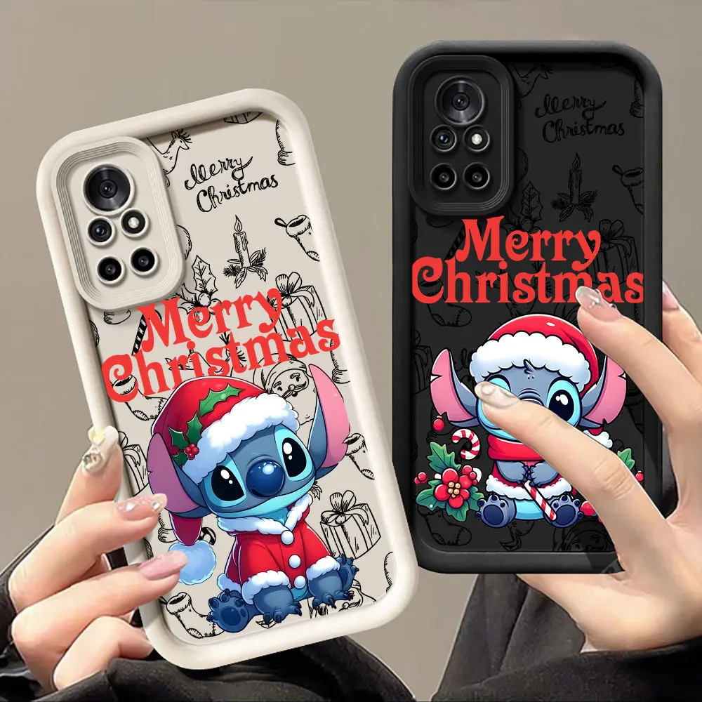 

Phone Case For Redmi 15C 14C 13C 12C 15 Cute Christmas Stichs Cover For Redmi Note 8 9 10 11 12 13 14 Pro Plus 5G Soft TPU Coque