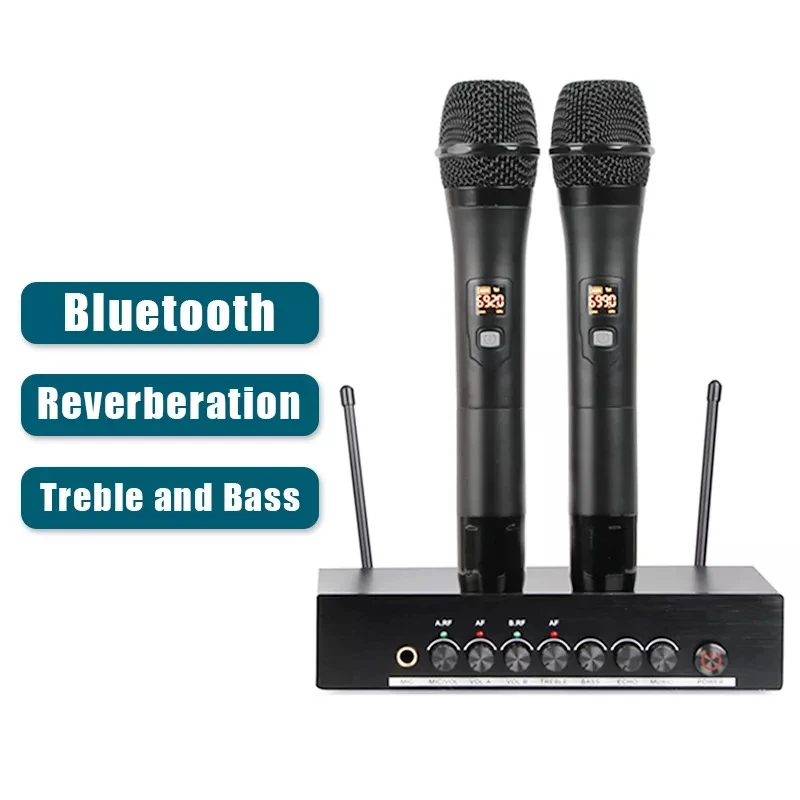 Hot DX-8 Handheld UHF Dual Wireless Microphone Youtube Wireless Echo Microphone Speaker and Microphone Wireless