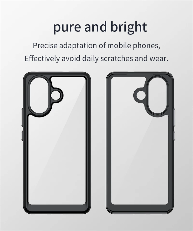 حافظة شفافة ملونة لهاتف Vivo iQOO Z10R حافظة واقية من السيليكون مضادة للخبط غطاء Vivo iQOO Z10R لهاتف Vivo iQOO Z10R