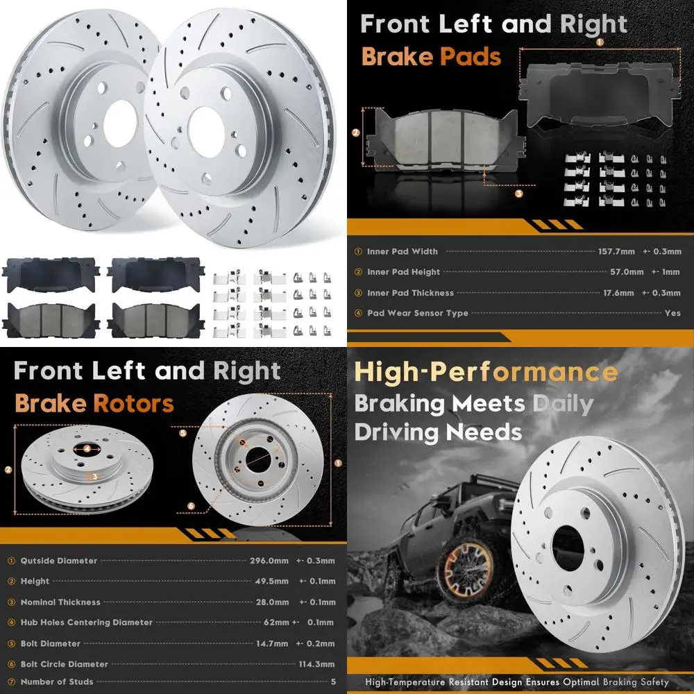 

Комплект передних тормозов подходит для Toyota Camry 07-17, Toyota Avalon 08-18, Toyota Avalon, 07-18 Lexus ES350, 13-18 Lexus ES300h, тормозной ротор с просверленными и прорезями