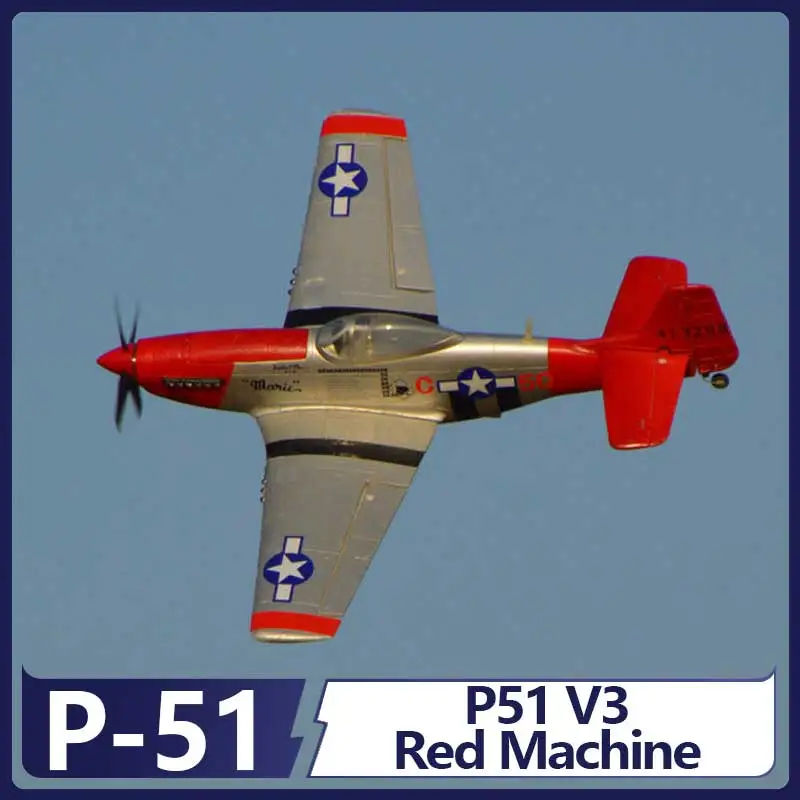 Haokai Model HOOKLL New P51 V3 Red Tail Mustang Aircraft Super Power 4S Version
