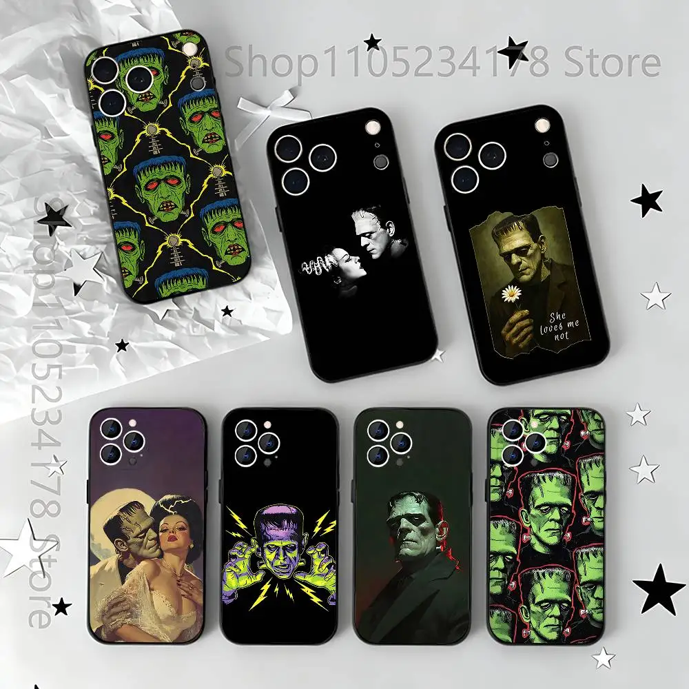 

Frankenstein Phone Case For iPhone 17,16,15,14,13,12,11,Pro,Max,Plus,E,Air,Mini Black Shockproof Funda Cover