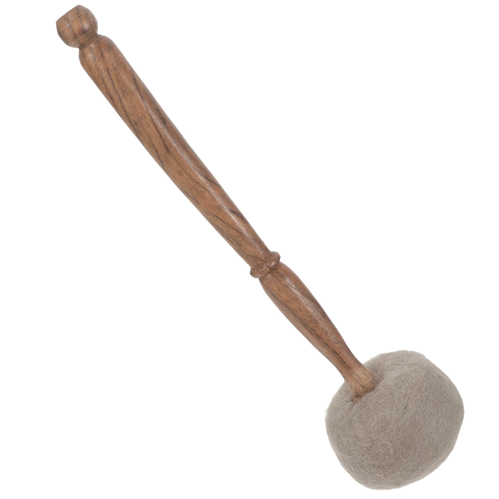 

Wool Felt Bowl Hammer Buddha Sound Mallet Singing Striker Gavel Black Medium Handmade Wooden Handle Meditation Therapy Accessory