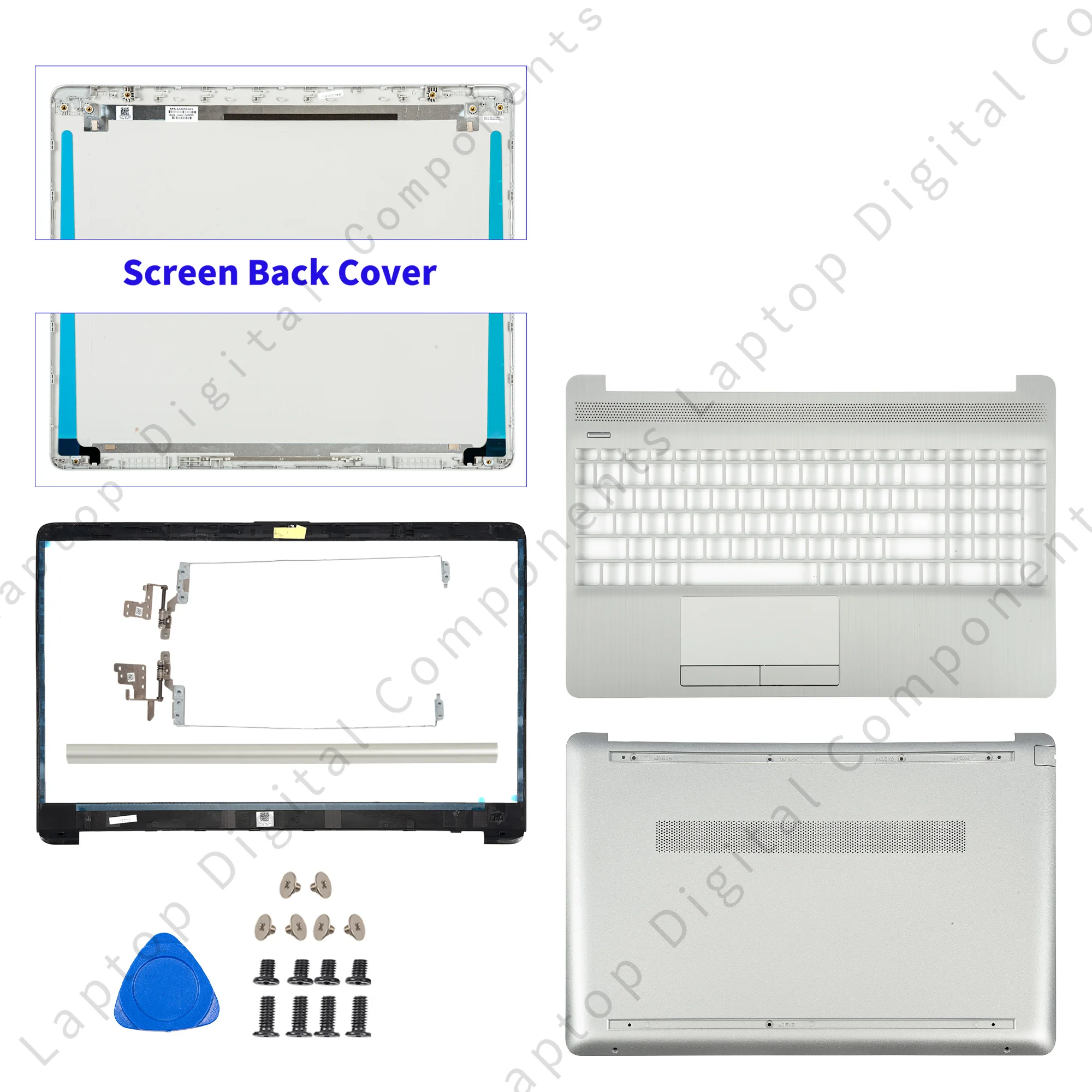 Parts For 15-DW 15S-DU 15S-DY 250 G8 TPN-C139 LCD Back Cover Front Bezel Keyboard Bottom Hinges Hingcover