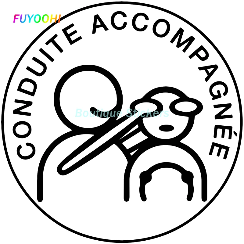 FUYOOHI Play Stickers Funny Accompanied Driving Sticker for Motorcycle Decal Car Refrigerators Caravan Decor Car Accessorie